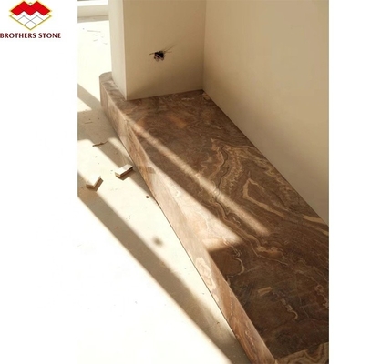 Polierter durchscheinender Naturtiger Rot Onyx Marmor für modernes Hintergrundlicht Jade Hotel Design
