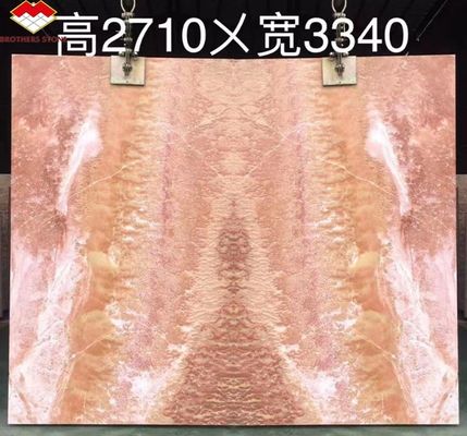 Modernes Design Polsterte Marmor-Buchmatch-Fliesen kundenspezifische Hintergrundbeleuchtung Rote Drache Jade Onyx Wand