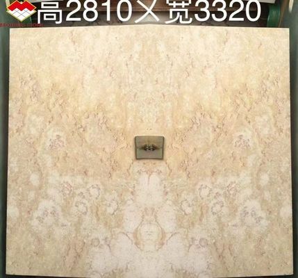 Modernes Design Polsterte Marmor-Buchmatch-Fliesen kundenspezifische Hintergrundbeleuchtung Rote Drache Jade Onyx Wand