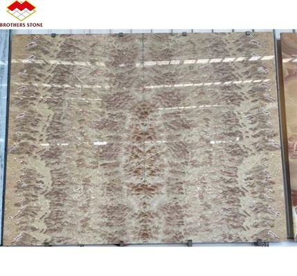 Modernes Design Polsterte Marmor-Buchmatch-Fliesen kundenspezifische Hintergrundbeleuchtung Rote Drache Jade Onyx Wand