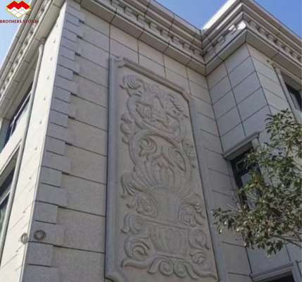 Moderne Flamed Chinese Graugranit Stein Veneer nach Maß geschnitten für Außenwandverkleidung