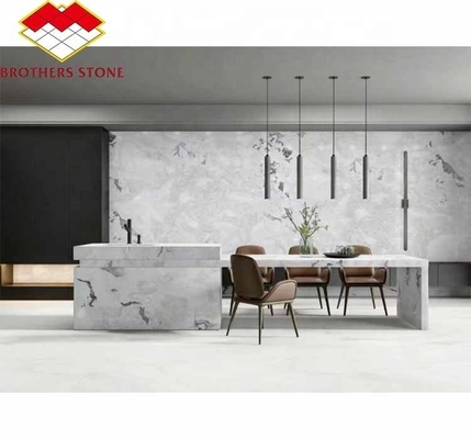 Polster Milchweiß Alabaster Marmor Große Platte für Wohnzimmer und Esstisch Bodenbelag