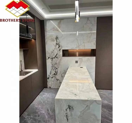 Polster Milchweiß Alabaster Marmor Große Platte für Wohnzimmer und Esstisch Bodenbelag