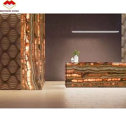 Polsterte Schwarzmeer Onyx-Marmor-Transluzente Textur für die Innenausstattung