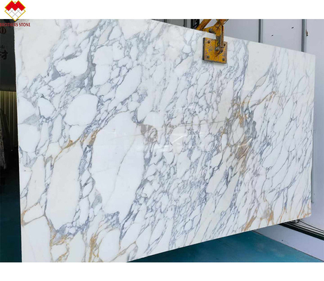 Wand und Boden modernes Design Schnee Weiß Marmor Tisch mit braunen Adern