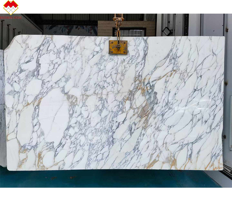 Wand und Boden modernes Design Schnee Weiß Marmor Tisch mit braunen Adern