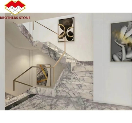Marmortreppe und Fliesen moderner europäischer Stil für Naturstein-Innenarchitektur