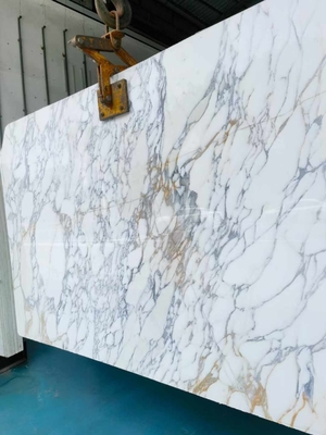 Wand und Boden modernes Design Schnee Weiß Marmor Tisch mit braunen Adern