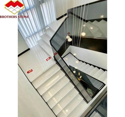 Marmortreppe und Fliesen moderner europäischer Stil für Naturstein-Innenarchitektur