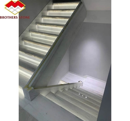 Marmortreppe und Fliesen moderner europäischer Stil für Naturstein-Innenarchitektur
