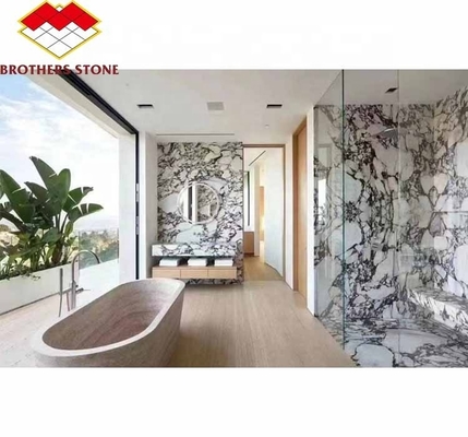 Moderne Calacatta Viola Weißmarmor mit lila Venen Platten Heben Sie Ihr Esszimmer Tisch Set Küche Arbeitsplatte Bad Treppen