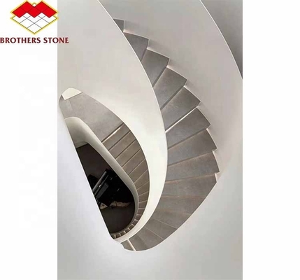Gerade Treppe Innenraum Weißmarmor Treppe Maßgeschneidert Polster Naturmarmor Design