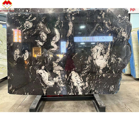 Komponente Lavabo Polierte Schwarze Quarzit Vanity Top für End Badezimmer Design in Brasilien