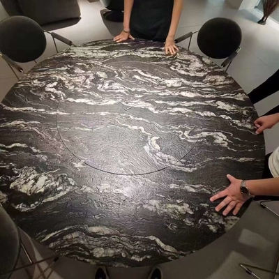 Komponente Lavabo Polierte Schwarze Quarzit Vanity Top für End Badezimmer Design in Brasilien
