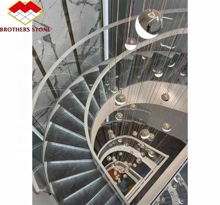 Foshan Custom Moderne geschliffene Marmor große Platte Schnitt nach Größe Treppe für Haus Innenarchitektur