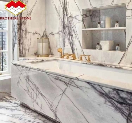 Gepolsterter Duftschnee Pflaumenstein Marmorbadewanne für Wohnzimmer