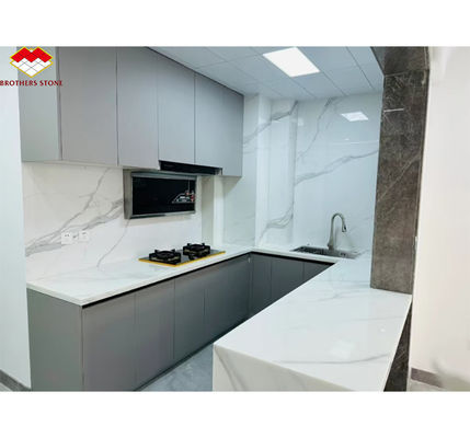 Großer weißer Nano-Marmorstein Die optimale Auswahl für moderne Design-Schreibtisch