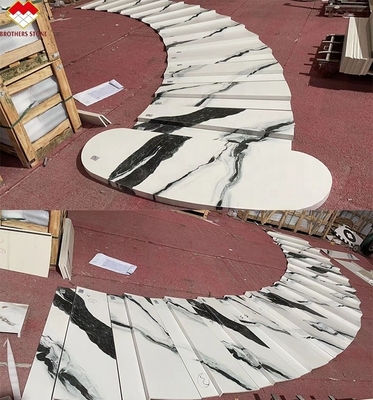 Innenwaschbecken Komponente Schiebefeste Sintersteinspirale Treppe mit Matt/Honed Finish