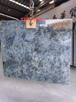 Große Platte polierte glänzende Labradorit Blaugranit Arbeitsplatte und Insel Tisch Design