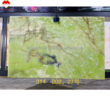Natürliche grüne Onyx-Marmorplatte perfekt für Hintergrundbeleuchtung Onyx Wandverkleidung und Arbeitsplatten