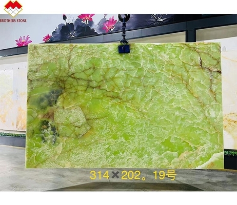 Natürliche grüne Onyx-Marmorplatte perfekt für Hintergrundbeleuchtung Onyx Wandverkleidung und Arbeitsplatten