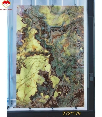 16 18 mm Dicke Grüner Onyxstein für Wandplatten und Arbeitsplatten im modernen Design-Stil