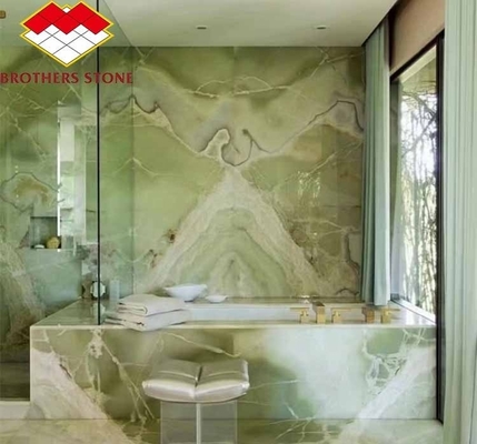 Exquisite Saphir Grün Onyx Marmor Jade Steinplatte für Wohnzimmer Speisesaal Schlafzimmer
