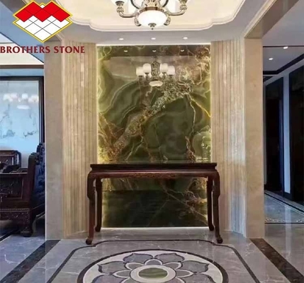 Exquisite Saphir Grün Onyx Marmor Jade Steinplatte für Wohnzimmer Speisesaal Schlafzimmer