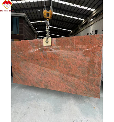 Moderne Eisen-Baltisch-Rote Granit-Küchenarbeitsplatte und Treppe in mehrfarbigem Rot