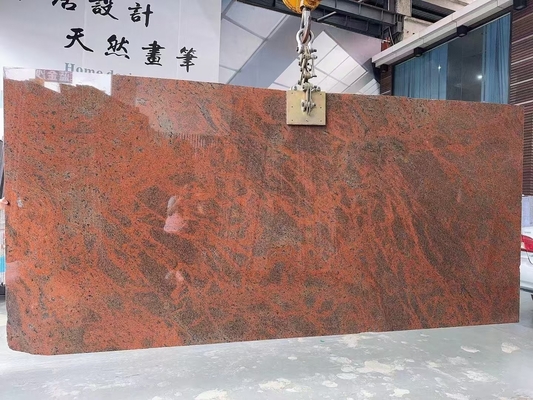 Moderne Eisen-Baltisch-Rote Granit-Küchenarbeitsplatte und Treppe in mehrfarbigem Rot
