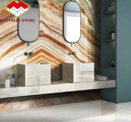 Gemachte Onyx-Marmorsteinscheiben perfekt für Wohnkleidung und Wohnzimmertisch
