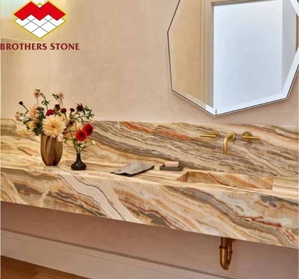 Gemachte Onyx-Marmorsteinscheiben perfekt für Wohnkleidung und Wohnzimmertisch