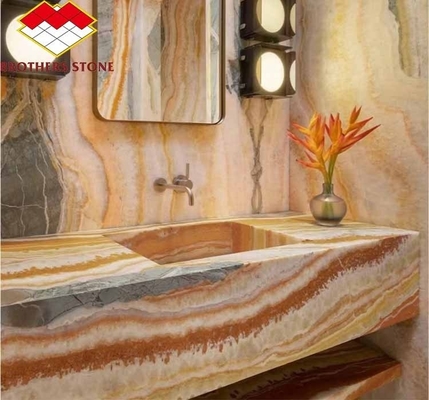Gemachte Onyx-Marmorsteinscheiben perfekt für Wohnkleidung und Wohnzimmertisch