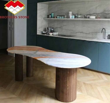Gemachte Onyx-Marmorsteinscheiben perfekt für Wohnkleidung und Wohnzimmertisch
