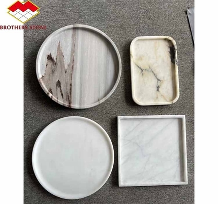 2024 Hotel-Marmor-Satz mit modernen Marmor-Platten und Schalen
