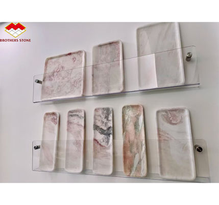 Rose Rainbow Luxus Stone Tray in weichem Rosa für moderne Villa und Hoteldekoration