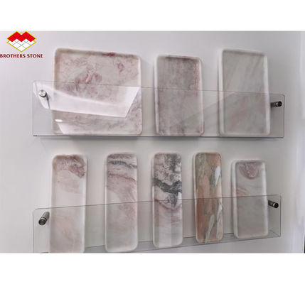 Rose Rainbow Luxus Stone Tray in weichem Rosa für moderne Villa und Hoteldekoration