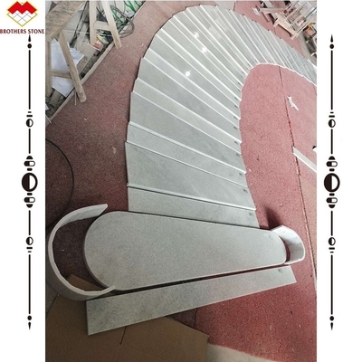 ODM/OEM kundenspezifische Marmor-Kristall-Weiß für Treppen-Dreh Onyx-Marmor-Treppe in Foshan