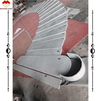 ODM/OEM kundenspezifische Marmor-Kristall-Weiß für Treppen-Dreh Onyx-Marmor-Treppe in Foshan