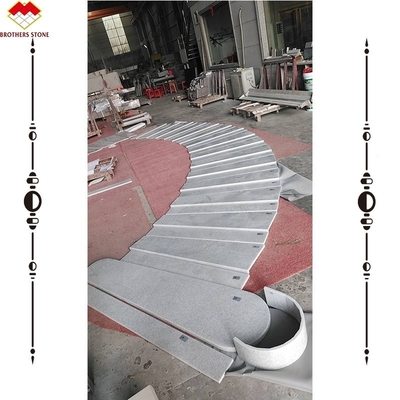 ODM/OEM kundenspezifische Marmor-Kristall-Weiß für Treppen-Dreh Onyx-Marmor-Treppe in Foshan