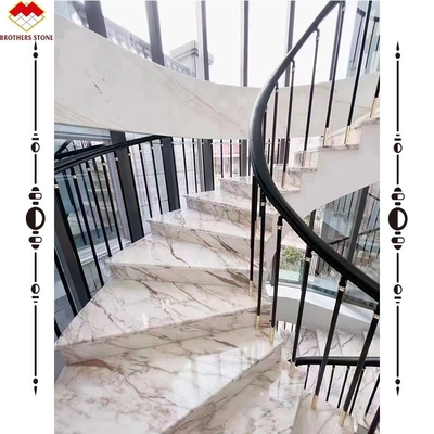 Gute Marmor-Keramik-Treppen-Nasen-Treppenfliese in Weiß mit individueller Verglasung
