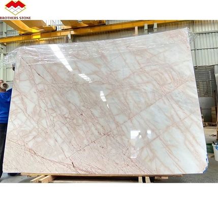 Custom White Onyx Marmor Matte Modern Luxus rundes Esstisch mit roten Adern