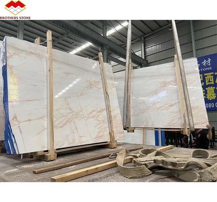 Custom White Onyx Marmor Matte Modern Luxus rundes Esstisch mit roten Adern