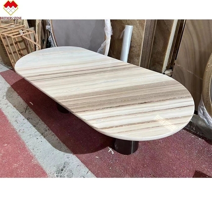 Palissandro Blauer Marmor-Tisch Ober moderner Esstisch mit Zeichnung und 180*90cm Größe