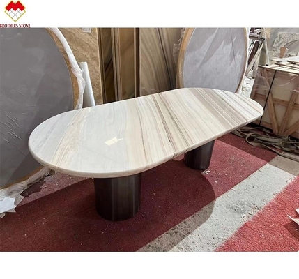 Palissandro Blauer Marmor-Tisch Ober moderner Esstisch mit Zeichnung und 180*90cm Größe