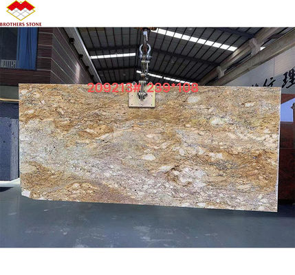 Modernes Design Hotel Ornamental Weißgranit mit goldenen Adern 20 mm polierte große Platten