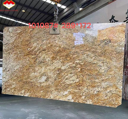 Modernes Design Hotel Ornamental Weißgranit mit goldenen Adern 20 mm polierte große Platten