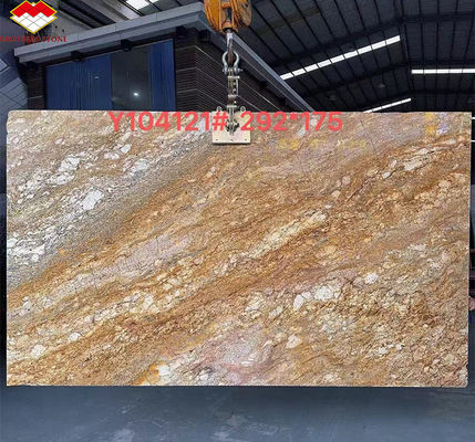 Modernes Design Hotel Ornamental Weißgranit mit goldenen Adern 20 mm polierte große Platten