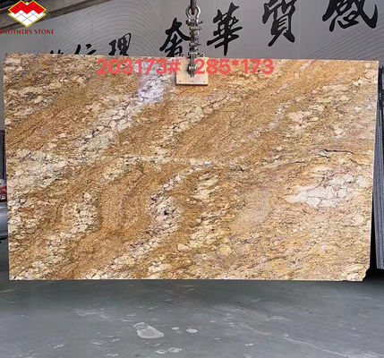 Modernes Design Hotel Ornamental Weißgranit mit goldenen Adern 20 mm polierte große Platten