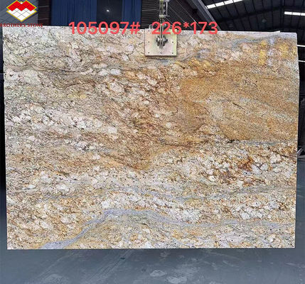 Modernes Design Hotel Ornamental Weißgranit mit goldenen Adern 20 mm polierte große Platten